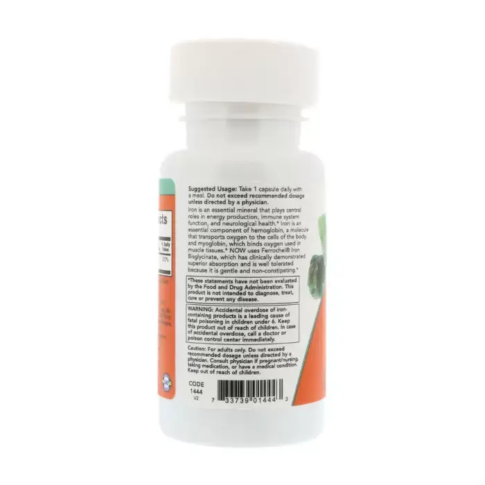 Витамины NOW Железо двойной силы для поддержания иммунитета и ЦНС, 36 мг, 90 шт в интернет-магазине