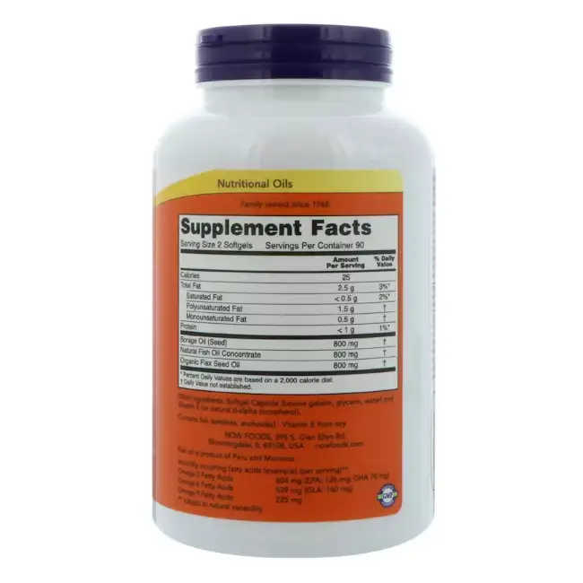 Витамины NOW Супер Омега Комплекс жирных кислот 3-6-9, 1200 мг, 90 шт в интернет-магазине