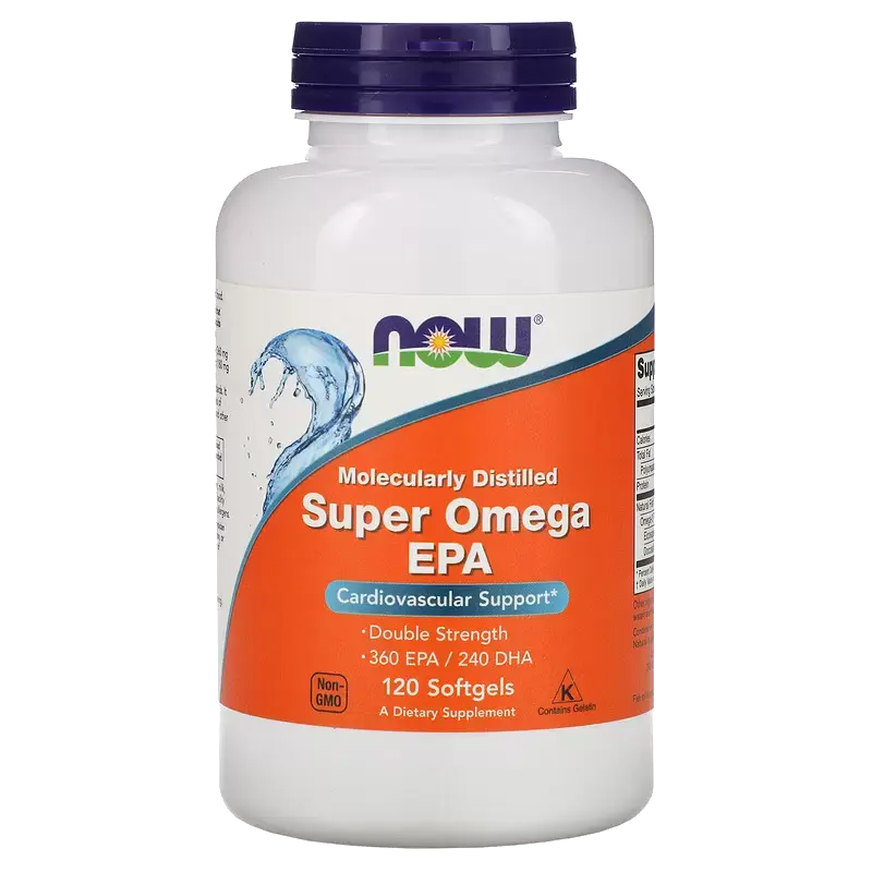 Витамины NOW Супер Омега-3, дополнительный источник ПНЖК, 360EPA/240 DHA 120 шт в интернет-магазине