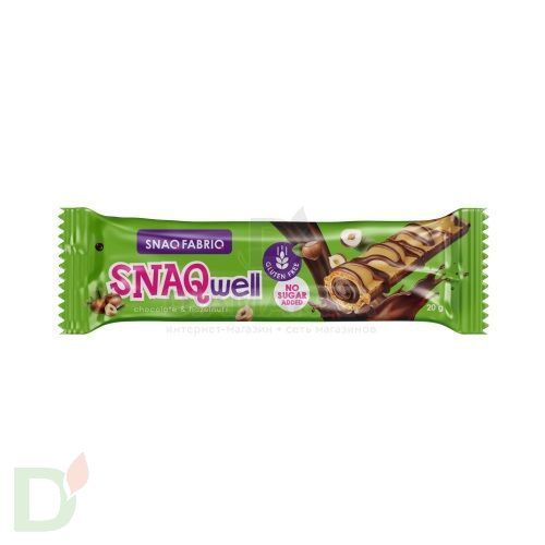 Батончик Snaq Fabriq вафельный с шоколадно-ореховой пастой БЕЗ САХАРА 20гр. в интернет-магазине