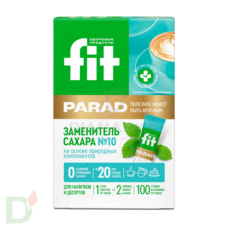 ФитПарад №10 на основе эритрита (саше) 100 штук