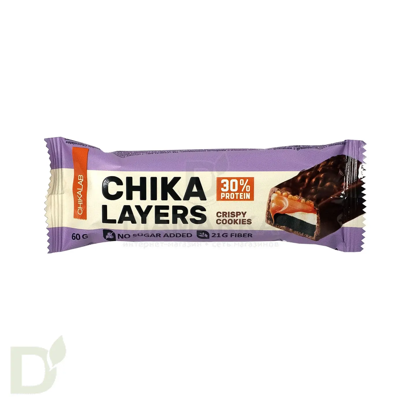 Батончик протеиновый CHIKA LAYERS глазированный Хрустящее печенье с двойным шоколадом, 60гр. в интернет-магазине