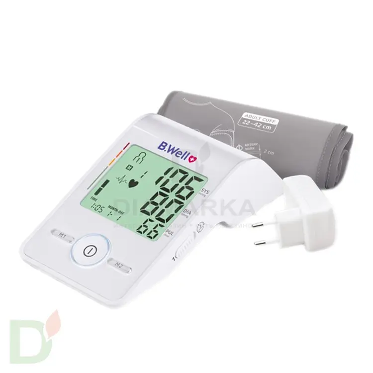 Тонометр B.Well MED-55 автомат + адаптер, манжета M-L(22-42см)